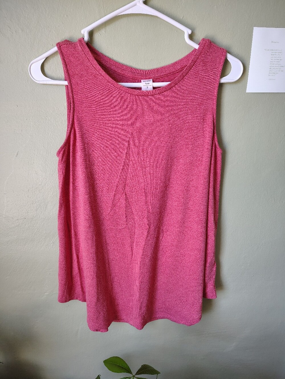 ☀️5/$25☀️ Old Navy Women's Small Reddish Pink Sweater-like Sleeveless Top